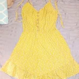 Yellow floral romper size L